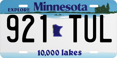 MN license plate 921TUL