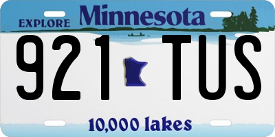 MN license plate 921TUS