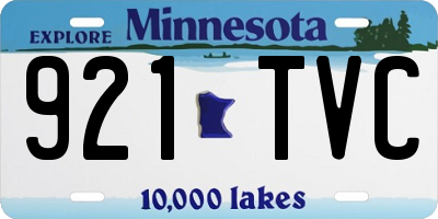 MN license plate 921TVC
