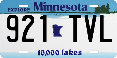 MN license plate 921TVL