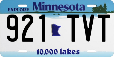 MN license plate 921TVT