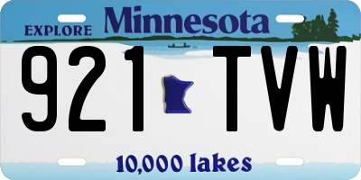 MN license plate 921TVW