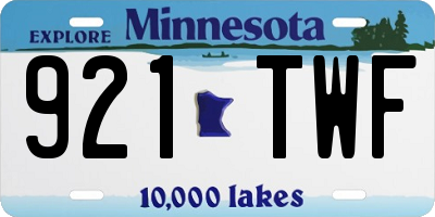 MN license plate 921TWF