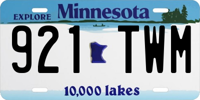 MN license plate 921TWM
