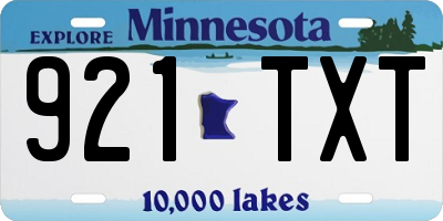 MN license plate 921TXT