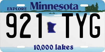 MN license plate 921TYG