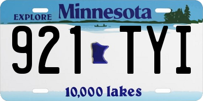 MN license plate 921TYI