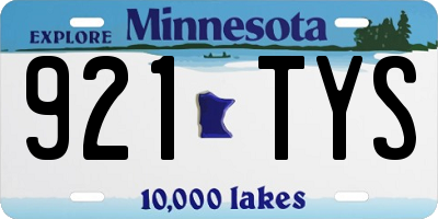 MN license plate 921TYS
