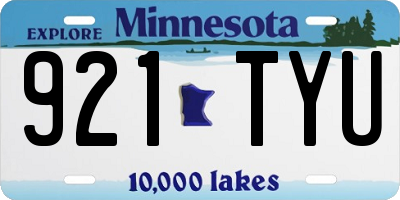 MN license plate 921TYU