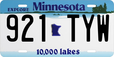 MN license plate 921TYW