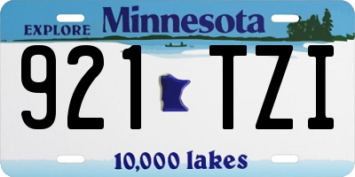 MN license plate 921TZI