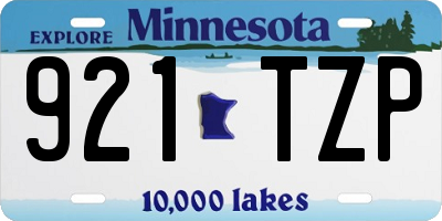 MN license plate 921TZP