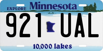 MN license plate 921UAL