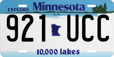 MN license plate 921UCC