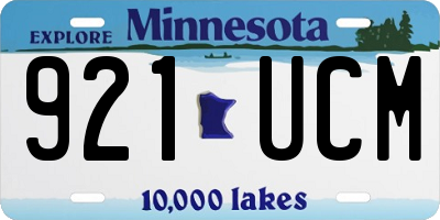 MN license plate 921UCM