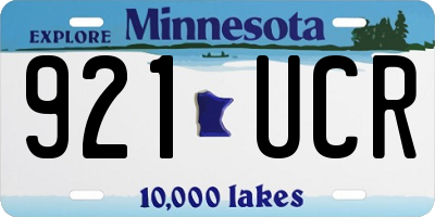 MN license plate 921UCR