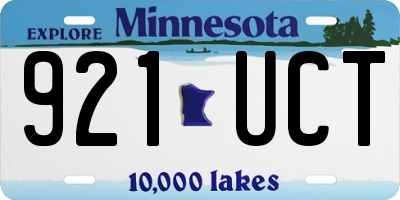 MN license plate 921UCT