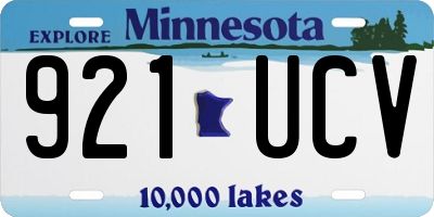 MN license plate 921UCV