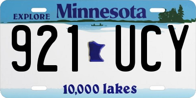 MN license plate 921UCY