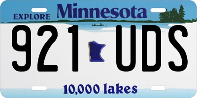 MN license plate 921UDS