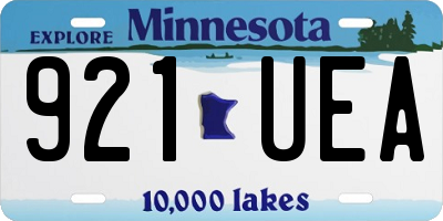 MN license plate 921UEA