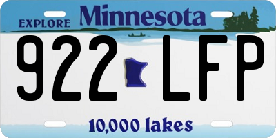 MN license plate 922LFP