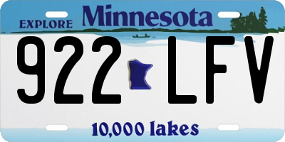 MN license plate 922LFV