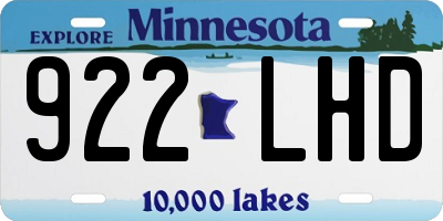 MN license plate 922LHD