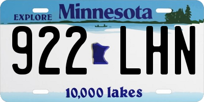 MN license plate 922LHN