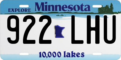 MN license plate 922LHU