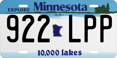 MN license plate 922LPP