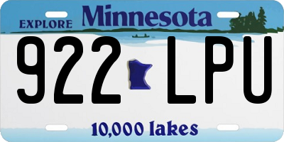 MN license plate 922LPU