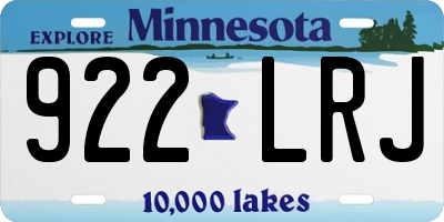 MN license plate 922LRJ