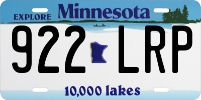 MN license plate 922LRP