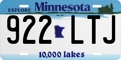 MN license plate 922LTJ