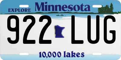 MN license plate 922LUG