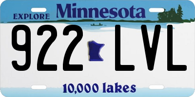 MN license plate 922LVL