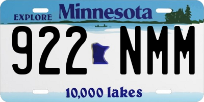 MN license plate 922NMM