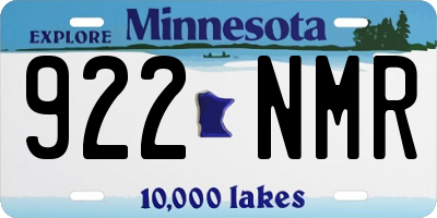 MN license plate 922NMR