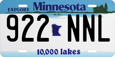 MN license plate 922NNL