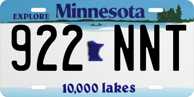 MN license plate 922NNT
