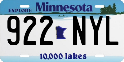 MN license plate 922NYL