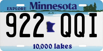 MN license plate 922QQI
