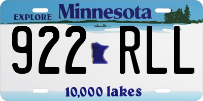 MN license plate 922RLL