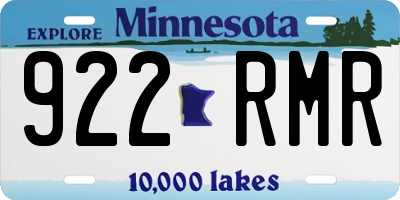MN license plate 922RMR