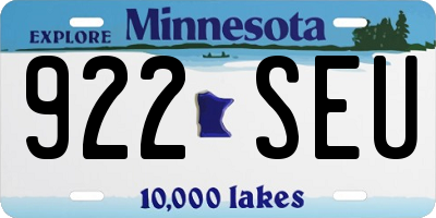 MN license plate 922SEU