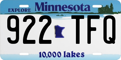 MN license plate 922TFQ