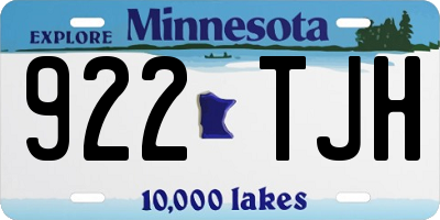 MN license plate 922TJH