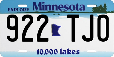 MN license plate 922TJO
