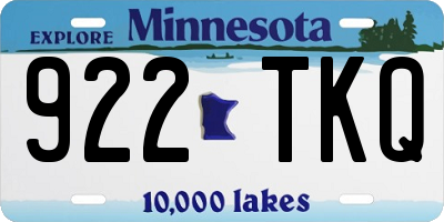 MN license plate 922TKQ